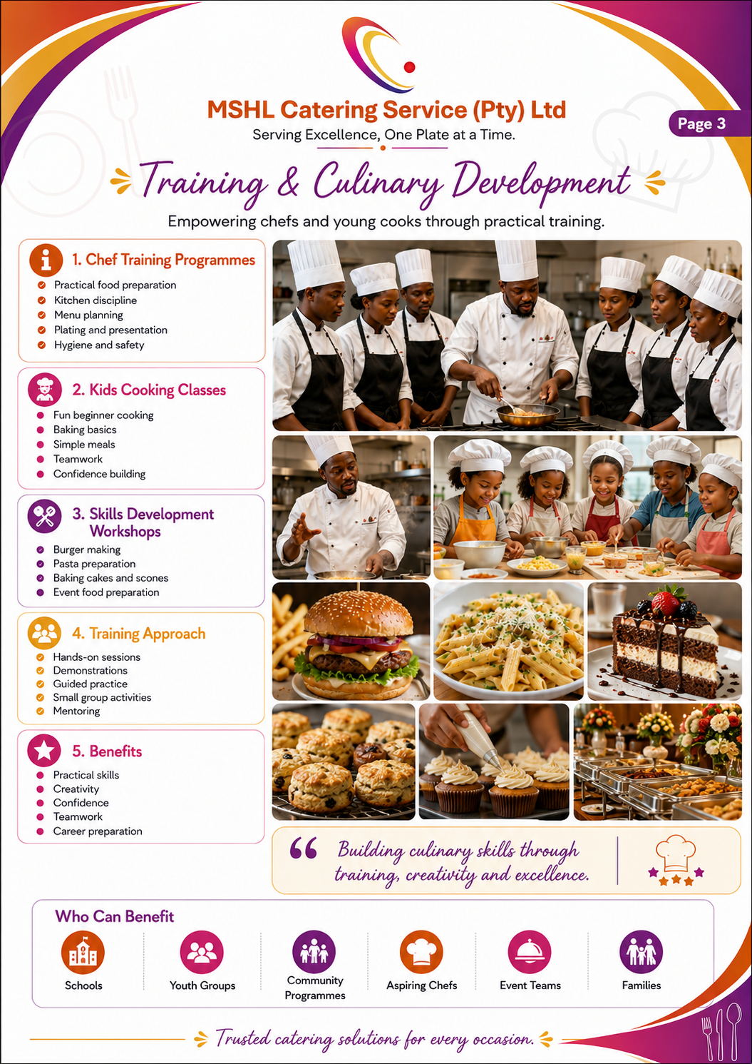 Children in a cooking class